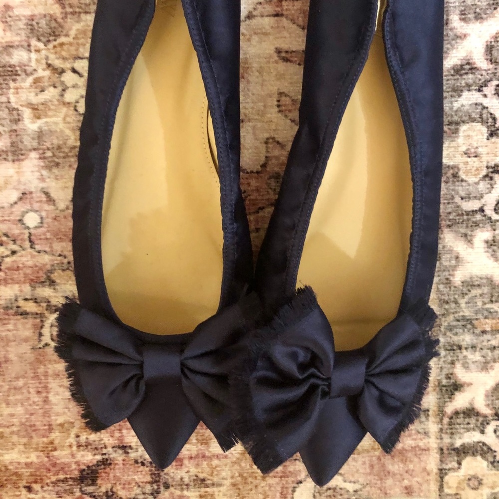 J.Crew pointed toe bow ballet flats. Sz 9.5